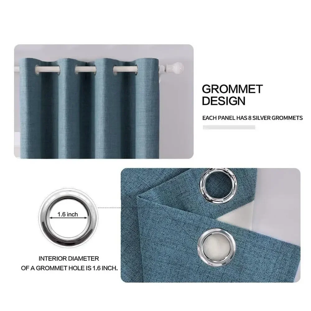 Miulee Dusty Blue Blackout Curtains NEW